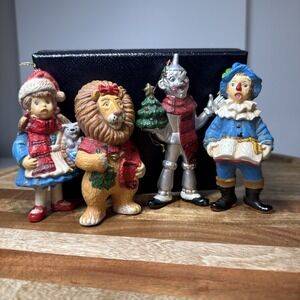 Vintage Wizard of Oz Plastic Ornaments Dorothy/Tin Man/Lion/Scarecrow Christmas